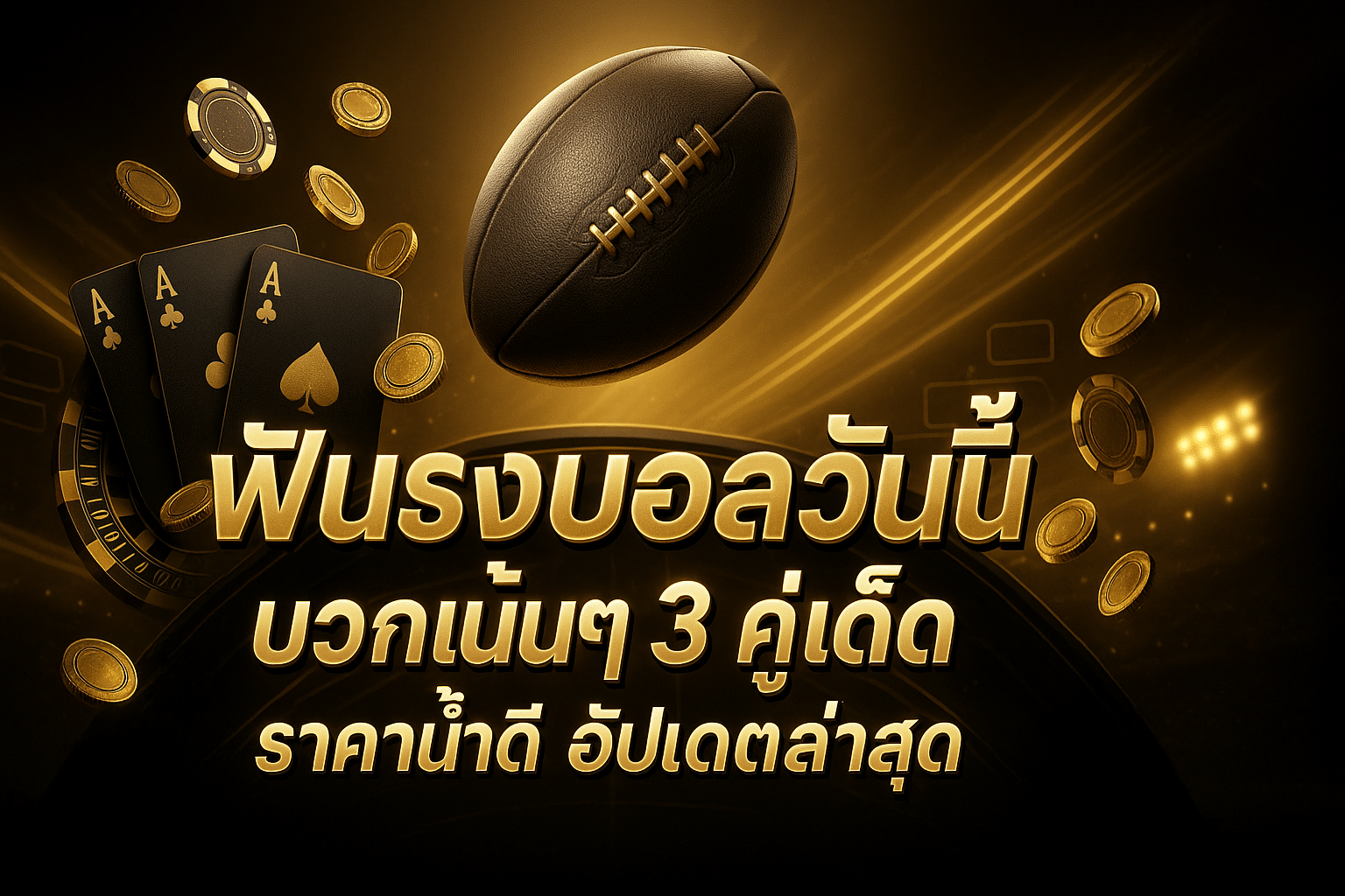 ฟันธงบอลวันนี้ บวกเน้นๆ